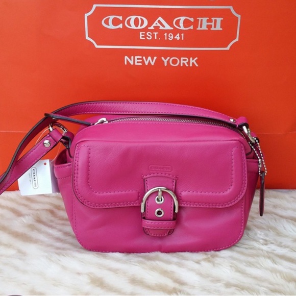 Coach Bags Nwt Coach F255 Campbell Leather Camera Bag Pink Poshmark